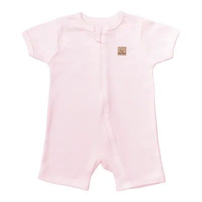 Macaquinho Curto Liso Rosa Bebê Piu-Piu, referência 41007-RSBB